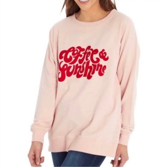 Wildfox Coffee & Sunshine Statement Sweatshirt - Picture 1 of 4